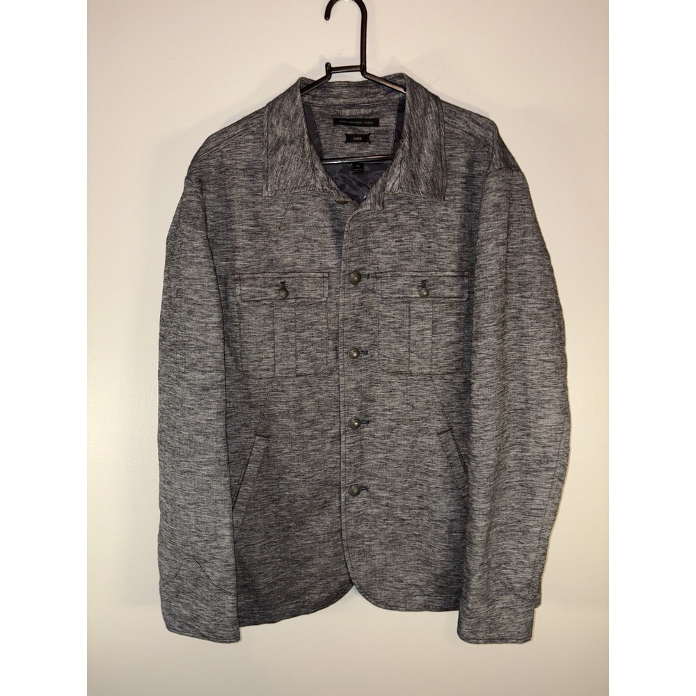 John Varatos Evans tweed jacket ‎ XL Designer Gray Button Up